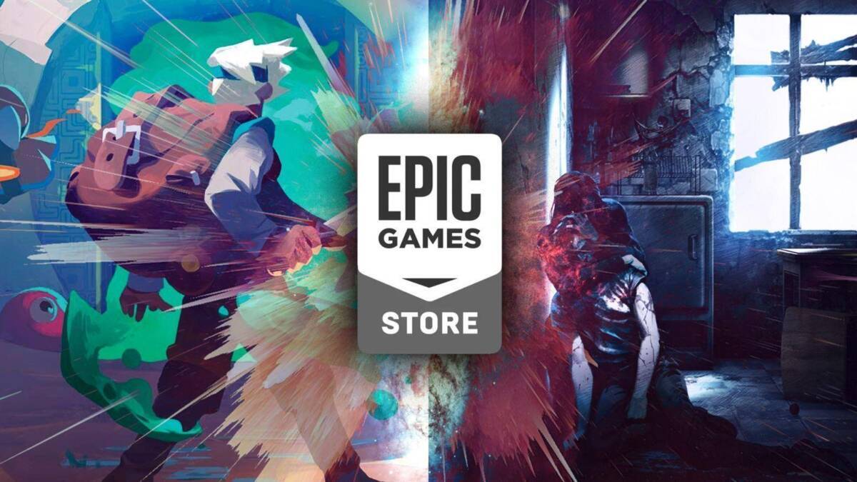 Обложка игры Epic Games с художественным фоном и персонажами