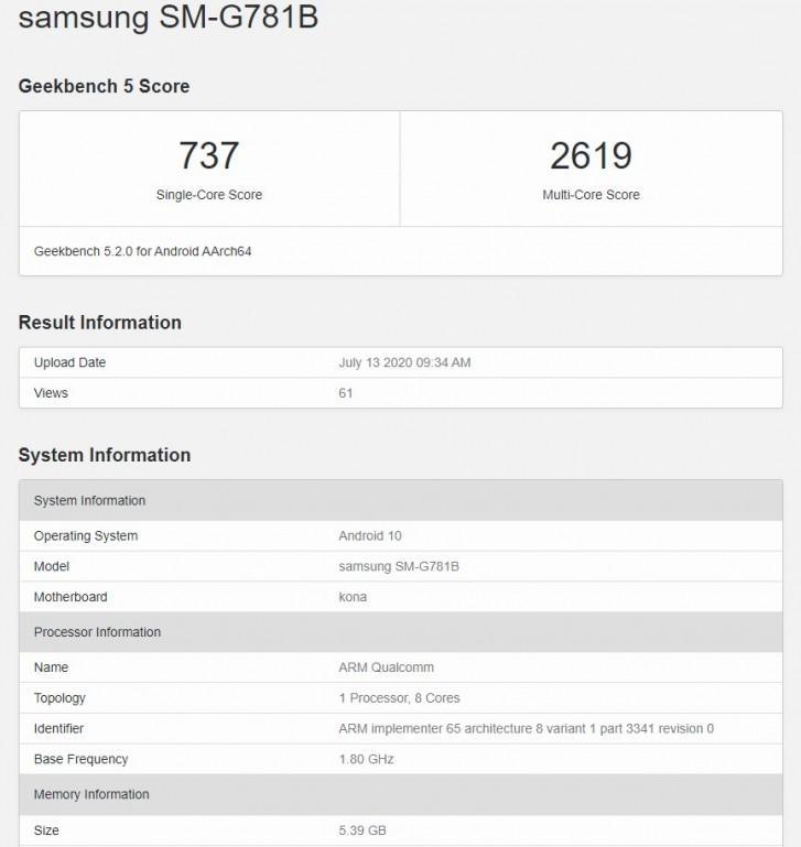 Samsung выпустит Lite-версию смартфона Galaxy S20 3 galaxy s20 lite sm g781b geekbench