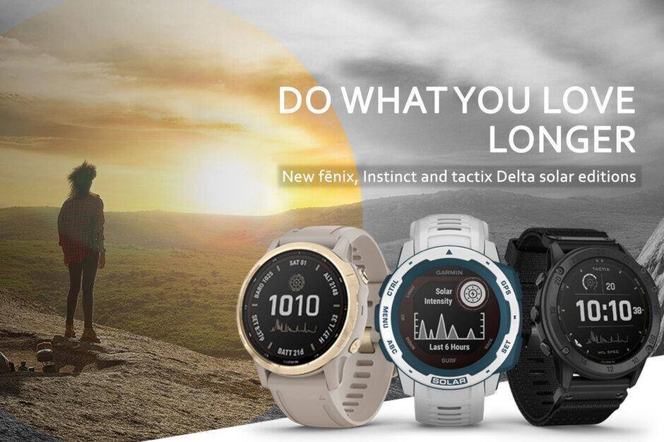 Garmin запускает новые умные часы на солнечных батареях 4 Умные часы Garmin Fēnix с солнечной зарядкой на фоне природы
