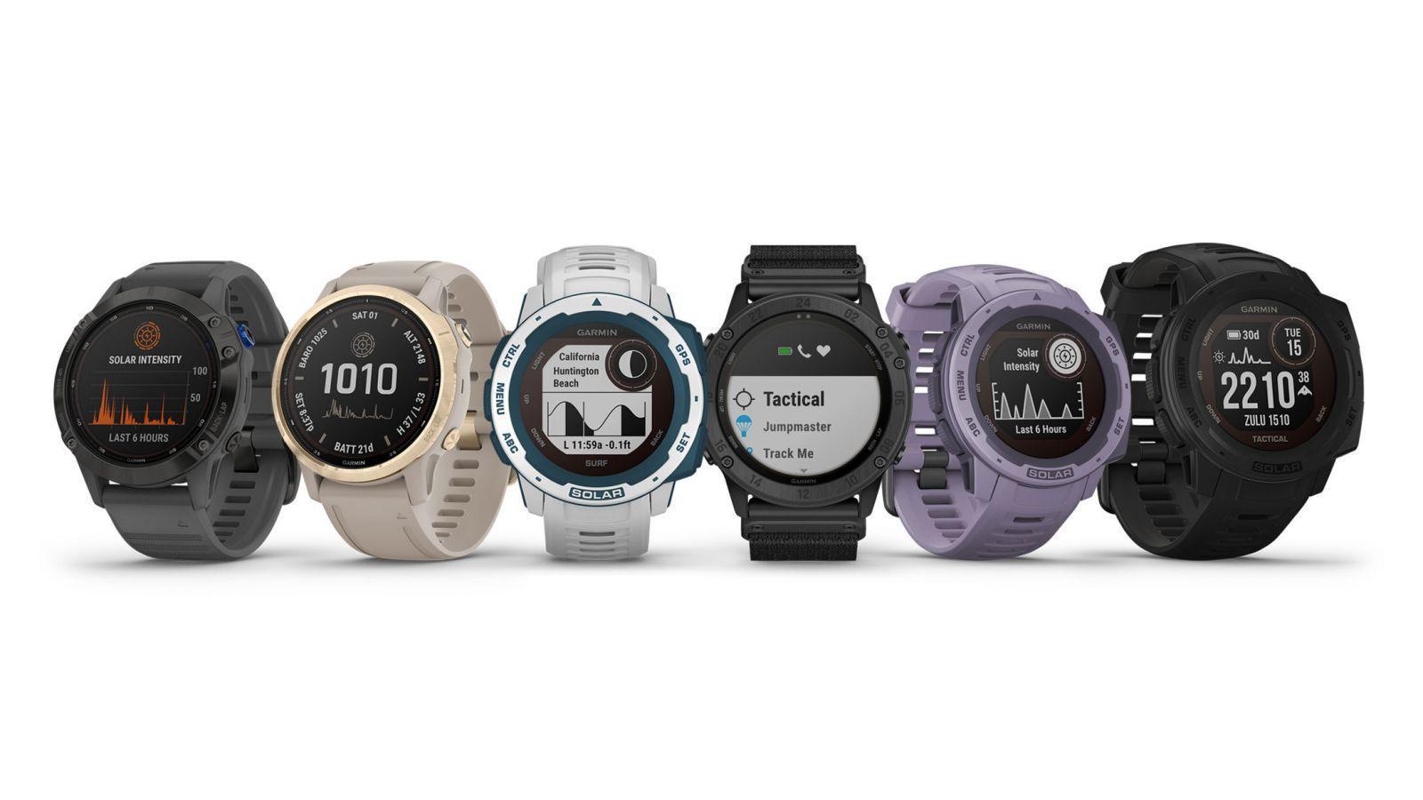 garmin solar smartwatches