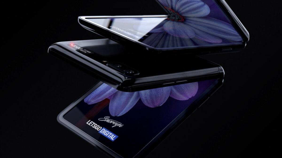 Складной смартфон Samsung Galaxy Z Flip 5G спущен в раскрытом виде