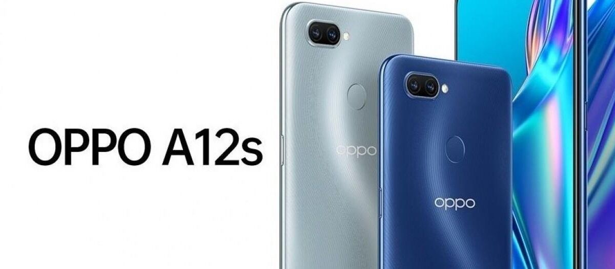 Задняя панель OPPO A12s с двойной камерой и логотипом