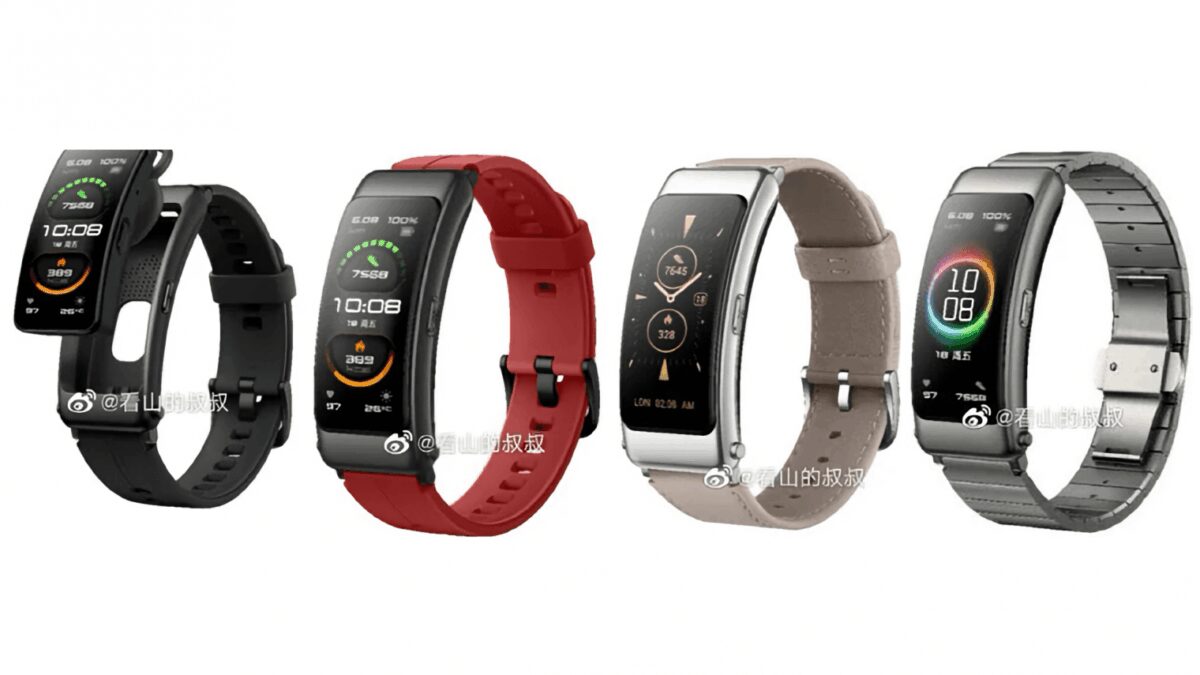 Четыре умных браслета Huawei TalkBand B6 с разными ремешками