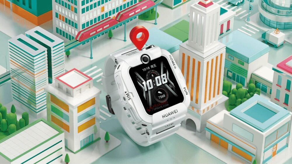 Умные детские часы Huawei Watch 4X на макете города