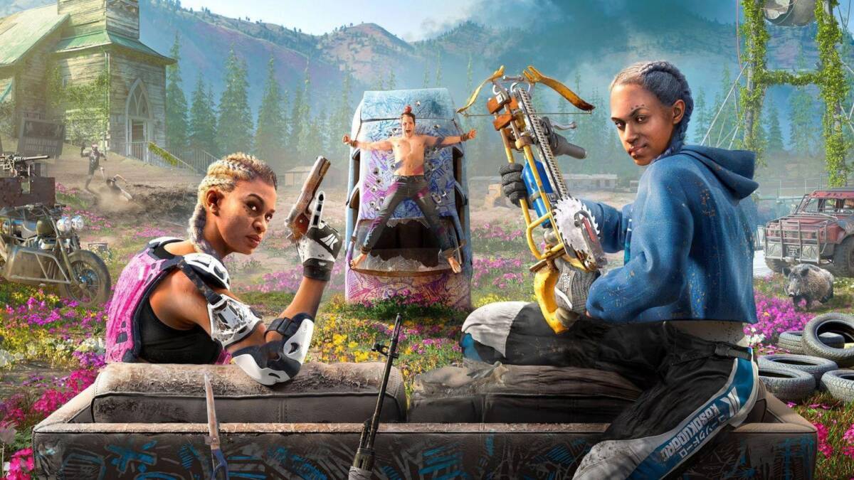 девушки с оружием и механическими аксессуарами в стиле Far Cry