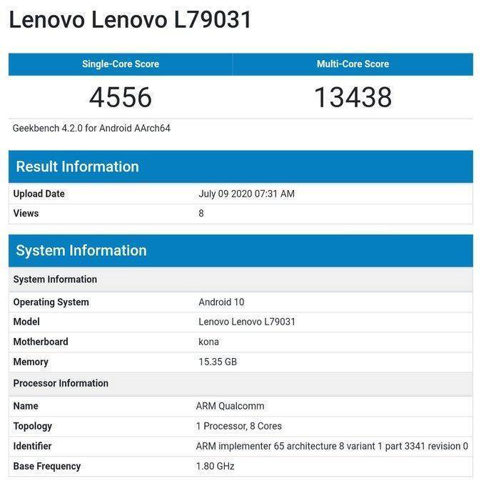 Lenovo Legion засветился в тестах GeekBench 5 Результаты теста GeekBench для ноутбука Lenovo Legion с процессором ARM