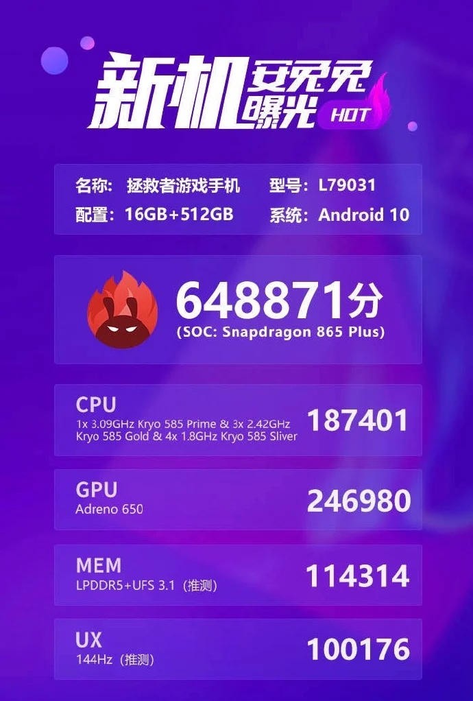 lenovo legion gaming phone antutu
