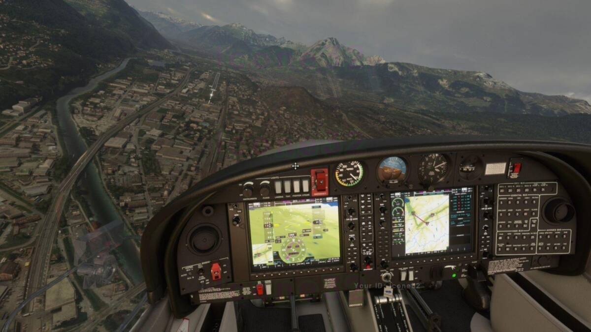 Виртуальный кабина пилота с дисплеями и приборами для Microsoft Flight Simulator 2020
