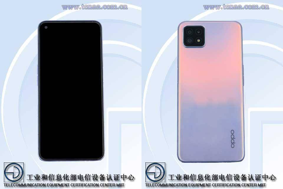 Экран и задняя панель OPPO A92 с вырезом и камерой