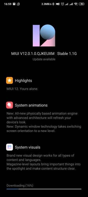 Poco F2 Pro получает обновление MIUI 12 на базе Android 10 4 Экран с обновлением MIUI 12 на Poco F2 Pro