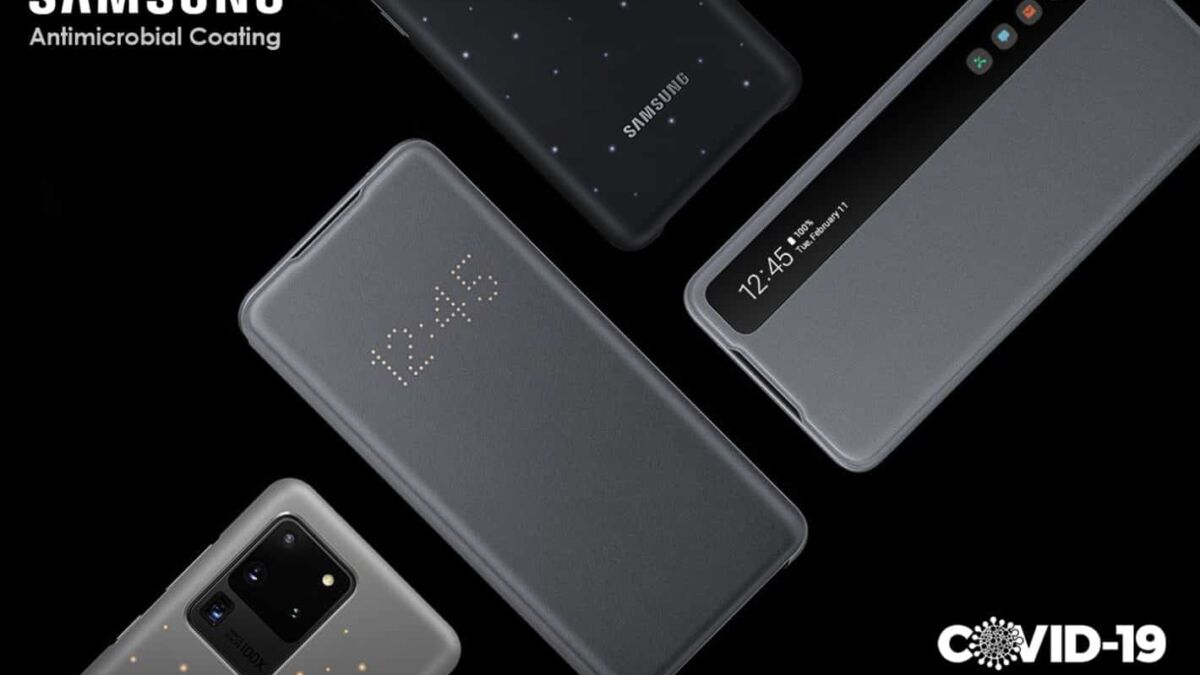 Смартфон Samsung с антибактериальным покрытием и цифровым дисплеем