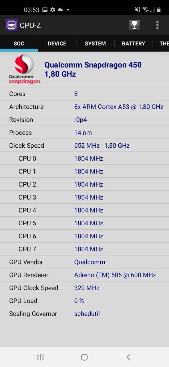 Обзор Samsung Galaxy M11. Народный смартфон 39 Дисплей с процессором Snapdragon 450 и 8 ядрами