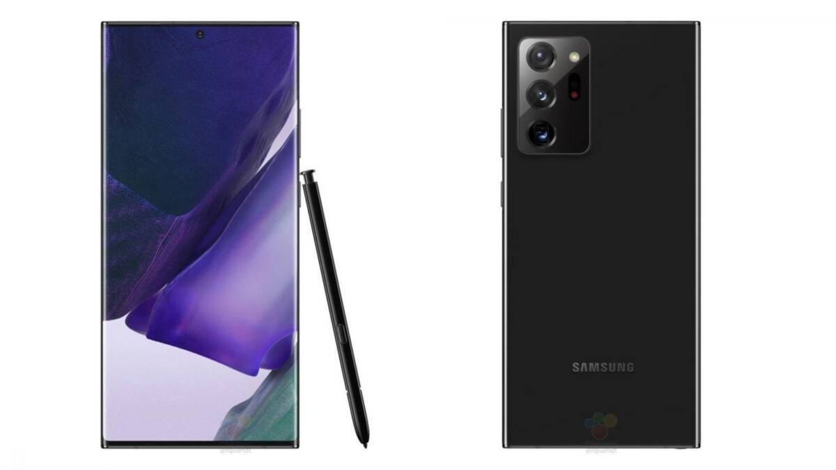 Флагман Samsung Galaxy Note20 полностью рассекречен 6 Смартфон Samsung Galaxy Note20 с стилусом сбоку и задней камерой