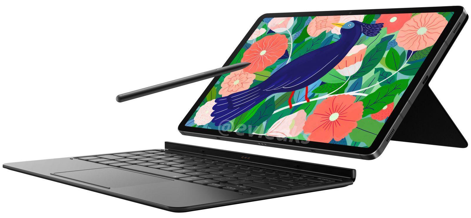 В сеть утекли изображения планшета Samsung Galaxy Tab S7 3 samsung galaxy tab s7 with s pen and keyboard cover large