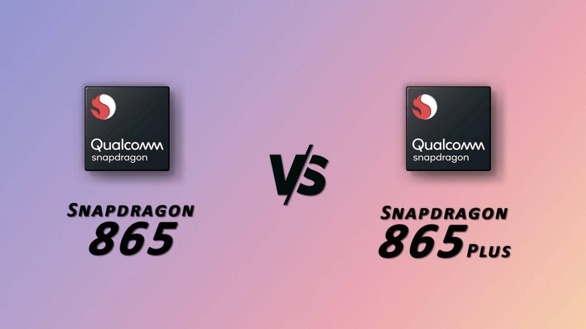 Логотип Qualcomm Snapdragon 865 и 865 Plus на фоне градиента