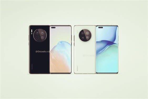 Два смартфона Huawei Mate 40 Pro с задней камерой и передним экраном