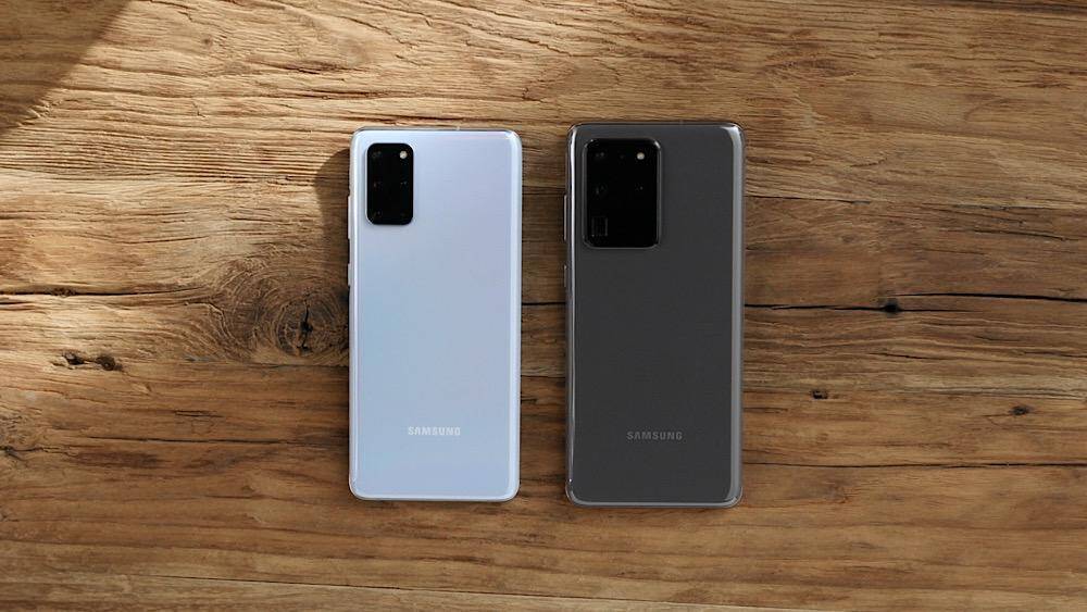 Две смартфона Samsung с камерой на задней панели