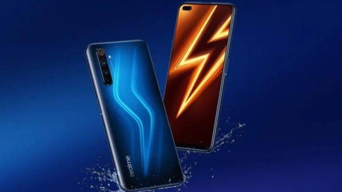 Два смартфона Realme 7 сбоку и спереди с ярким дизайном