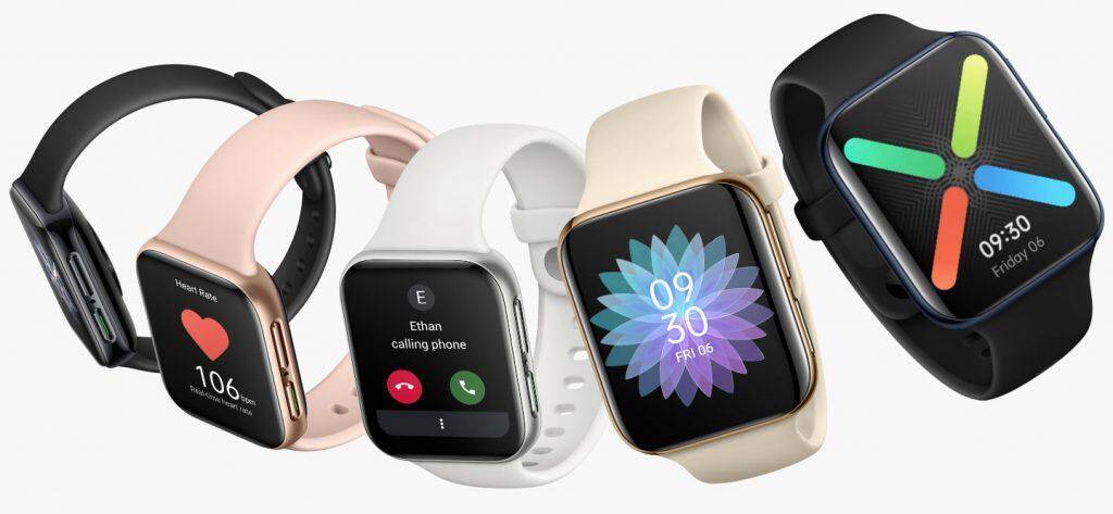 OPPO представила смарт-часы OPPO Watch в России 6 Это изображение умных часов OPPO Watch в разных цветах и дизайнах