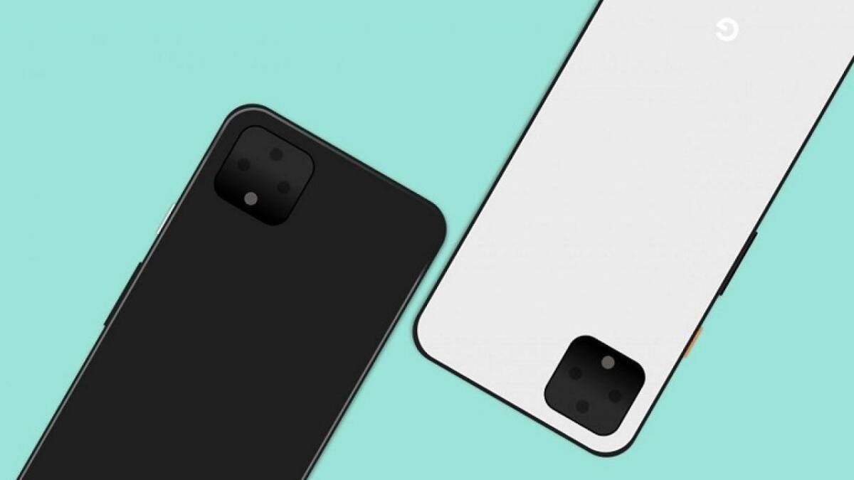 Черный и белый смартфоны Pixel 4 и Pixel 4 XL сбоку