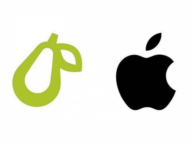 Apple начала борьбу с "фруктовыми" логотипами 3 Зеленая иконка с узором, похожая на фрукт на фоне белого экрана