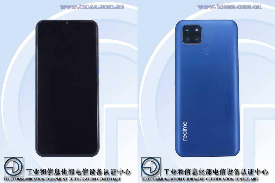 Передняя и задняя стороны смартфона Realme 5G