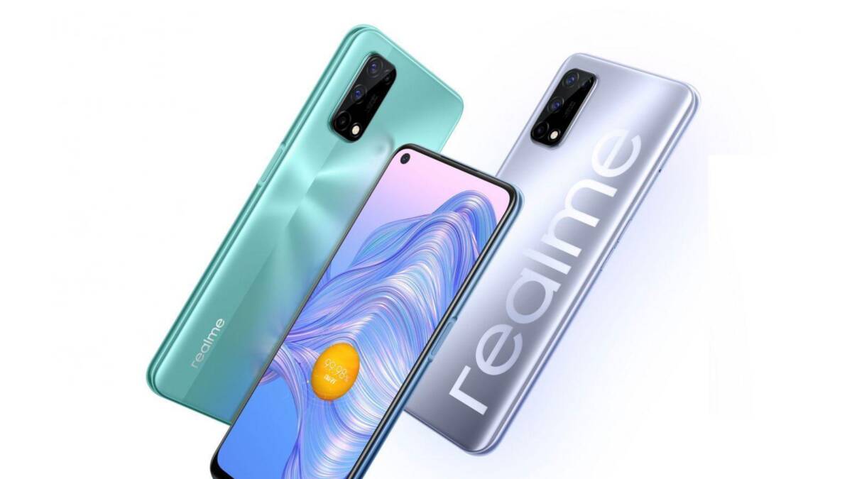 Смартфон Realme V5 с задней камерой и дисплеем