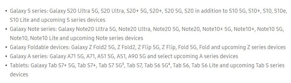 Samsung опубликовала список моделей, которые получат 3 года обновлений OC 5 screenshot 1 1