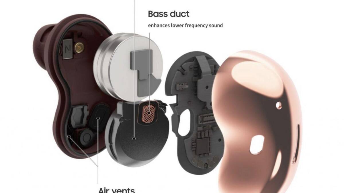 Обзор наушников Samsung Galaxy Buds Live: бобы в ушах 27 Разобранные внутренние компоненты наушников Samsung Galaxy Buds Live
