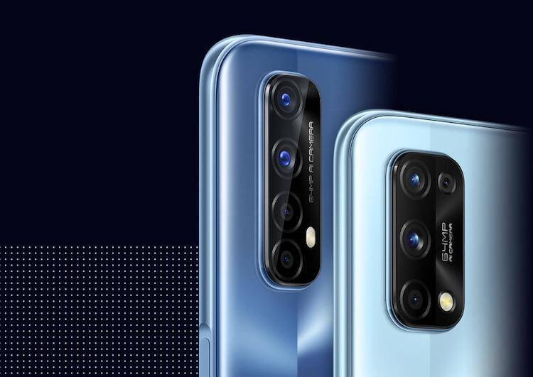 Боковой вид смартфона Huawei Y9a с четырьмя камерами