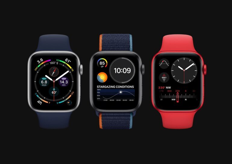 В комплекте Apple Watch Series 6 не будет зарядного устройства 5 Три Apple Watch Series 6 с разными циферблатами и ремешками