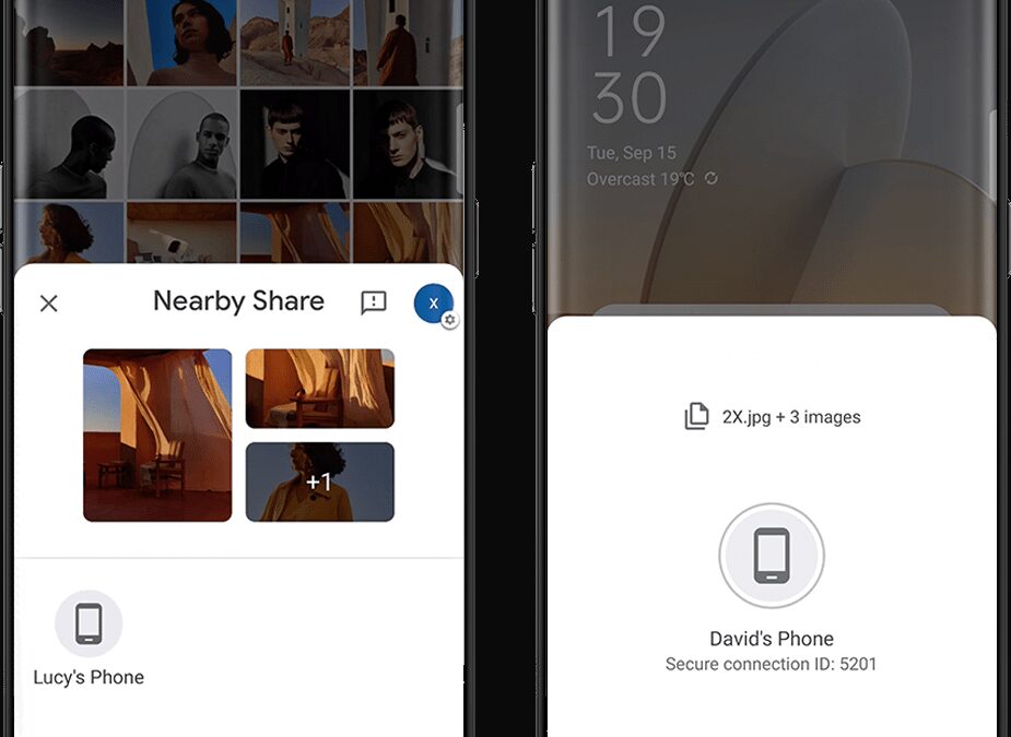 Скриншоты интерфейса OPPO с функцией обмена файлами между двумя телефонами