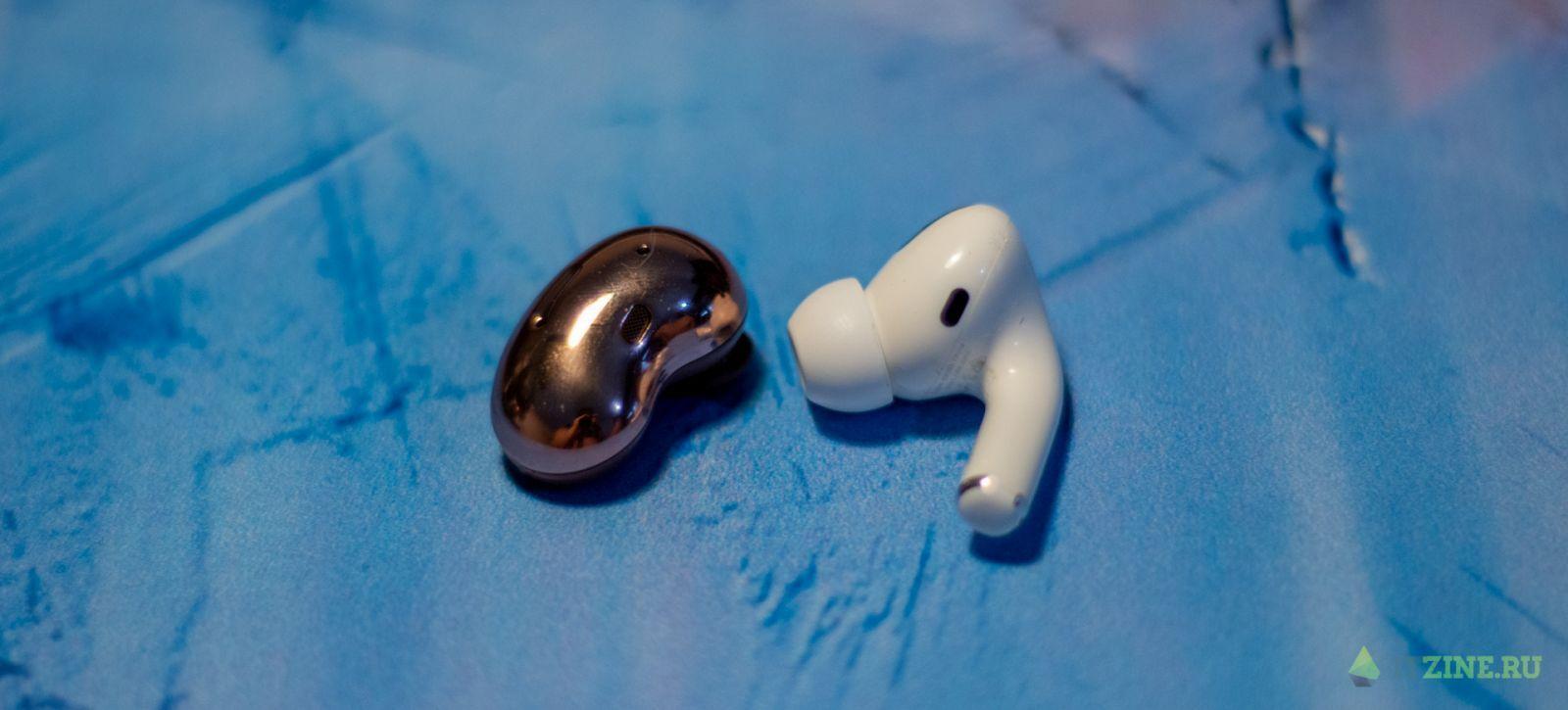 Samsung Galaxy Buds Live и Apple AirPods Pro