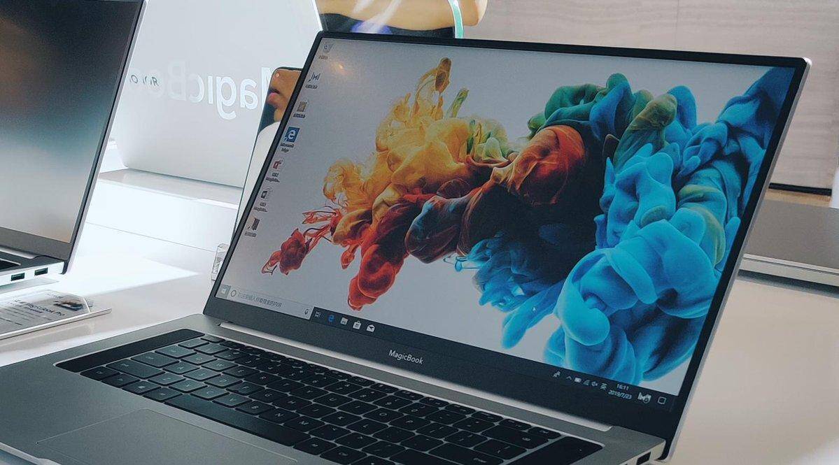 IFA 2020. Honor показала обновлённый ноутбук MagicBook Pro 5 ноутбук Honor MagicBook Pro на выставке дисплей 화면