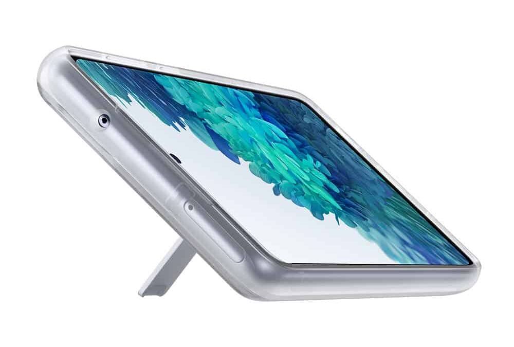 Смартфон Samsung Galaxy S20 FF с наклоном и дисплеем