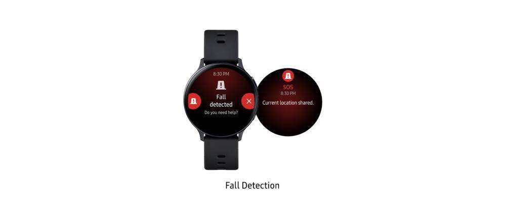 Galaxy Watch Active2 получили новые функции 7 Умные часы Galaxy Watch Active2 с экраном и уведомлениями об падении