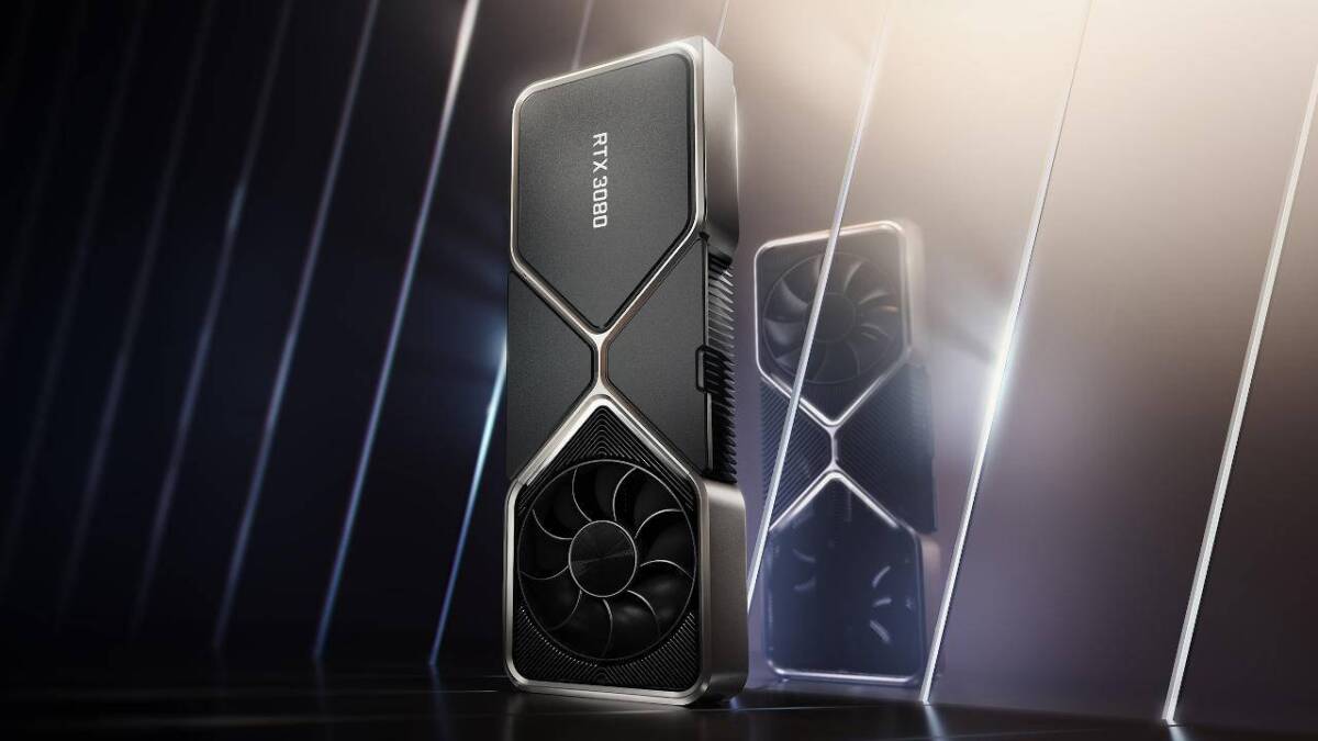 NVIDIA GeForce RTX 3080 нестабильна из-за конденсаторов 7 Вид на графический процессор NVIDIA GeForce RTX 3080 с вентиляторами