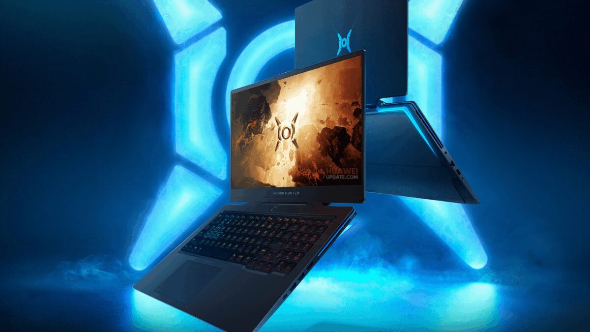 Honor представила свой первый игровой ноутбук — Honor Hunter V700 9 Игровой ноутбук Honor Hunter V700 синий экран и клавиатура