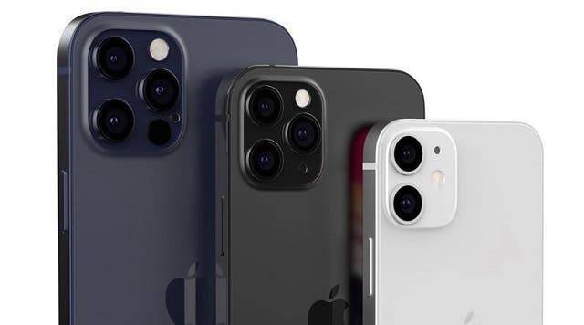 Три iPhone 13 разных цветов с камерой сзади