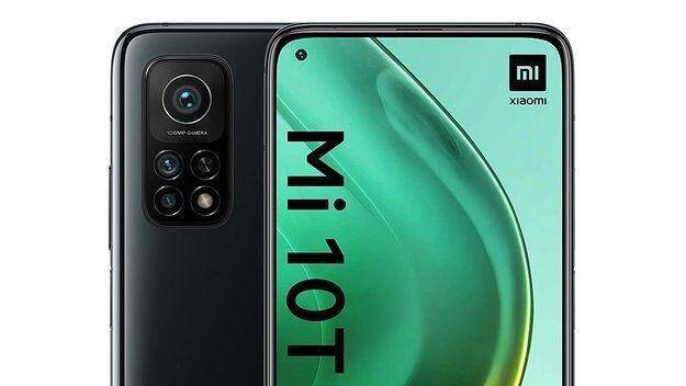 Передний и задний вид Xiaomi Mi 10T с крупным дисплеем и камерой