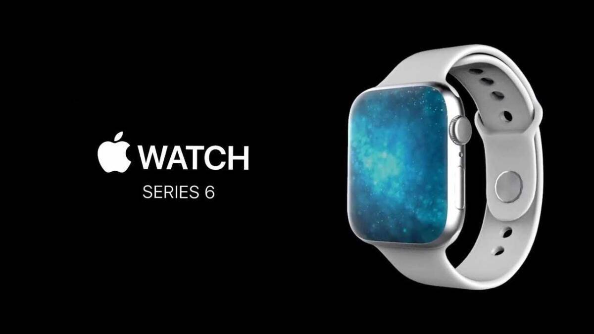 Элегантные часы Apple Watch Series 6 с белым ремешком и дисплеем