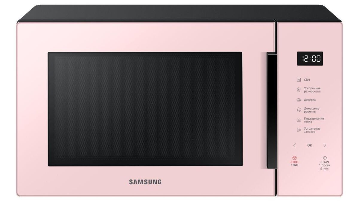 Печь-микроволновка Samsung с дисплеем и черной дверцей