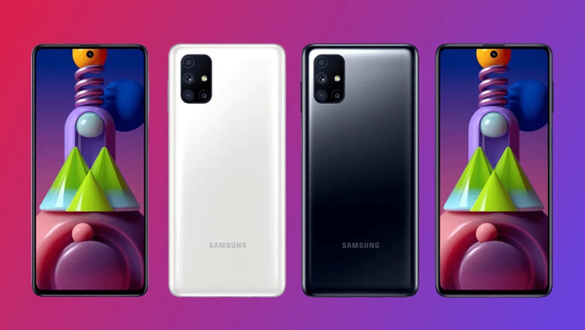 Смартфоны Samsung Galaxy M51 спереди и сзади