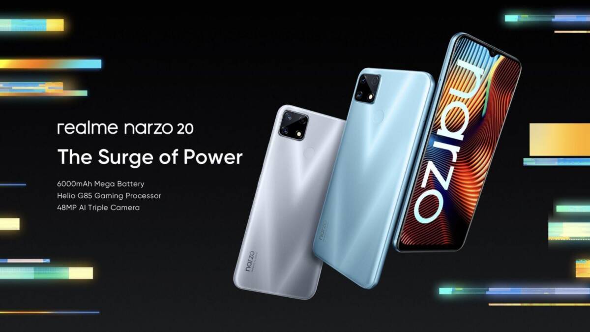 Смартфоны Realme Narzo 20 с тыловыми камерами и дисплеем