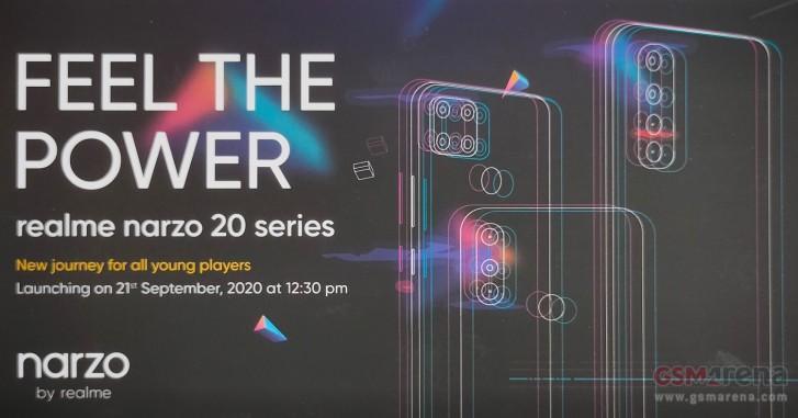 Realme анонсировала линейку смартфонов Narzo. Релиз состоится 21 сентября 4 realme narzo 20 series launch date