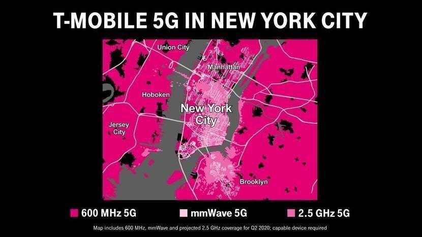 В США запустили 5G: вот все города, где работает новая связь 6 Карта Нью-Йорка с зонами 5G 600 МГц и mmWave