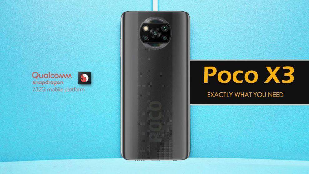 Игровой POCO X3 NFC официально поступает в продажу в России 5 Задняя панель смартфона Poco X3 NFC с камерой и логотипом