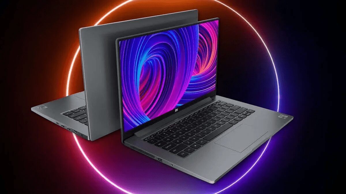 Ноутбук Xiaomi Mi Notebook 14 с открытым экраном