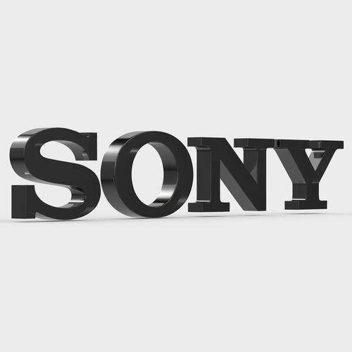 Черные крупные буквы SONY на белом фоне