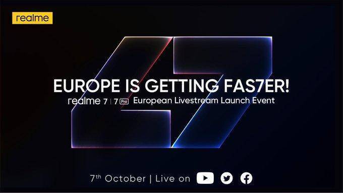 Анонс European livestream для Realme 7 и 7 Pro с лозунгом Европа быстрее